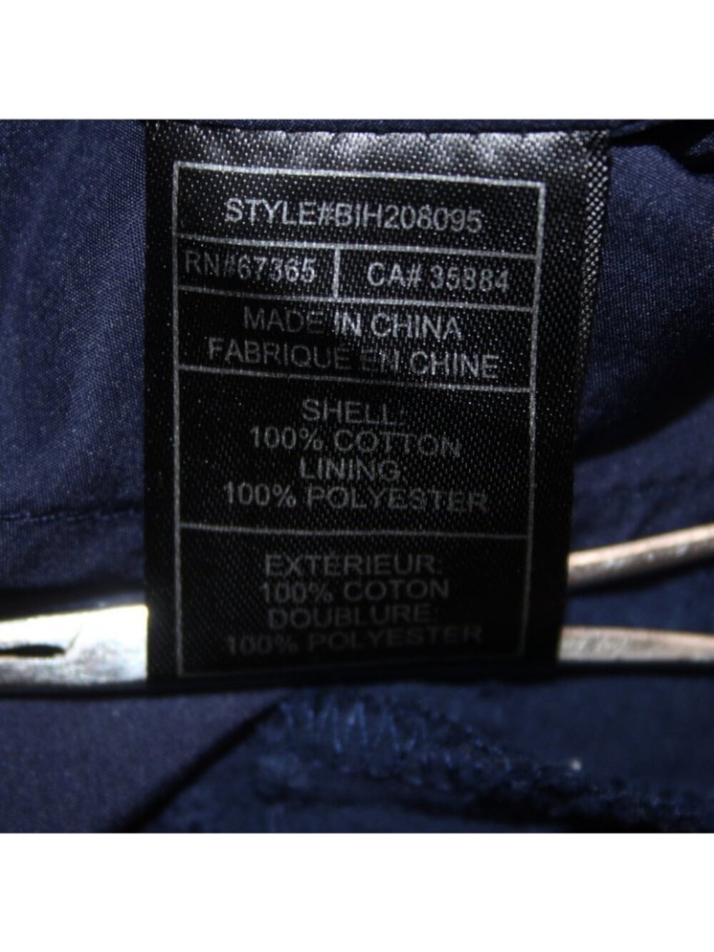 BB Dakota Dress Sz 6 Navy Blue Embroidered Round Neck Sleeveless Cotton Dress - Picture 6 of 10
